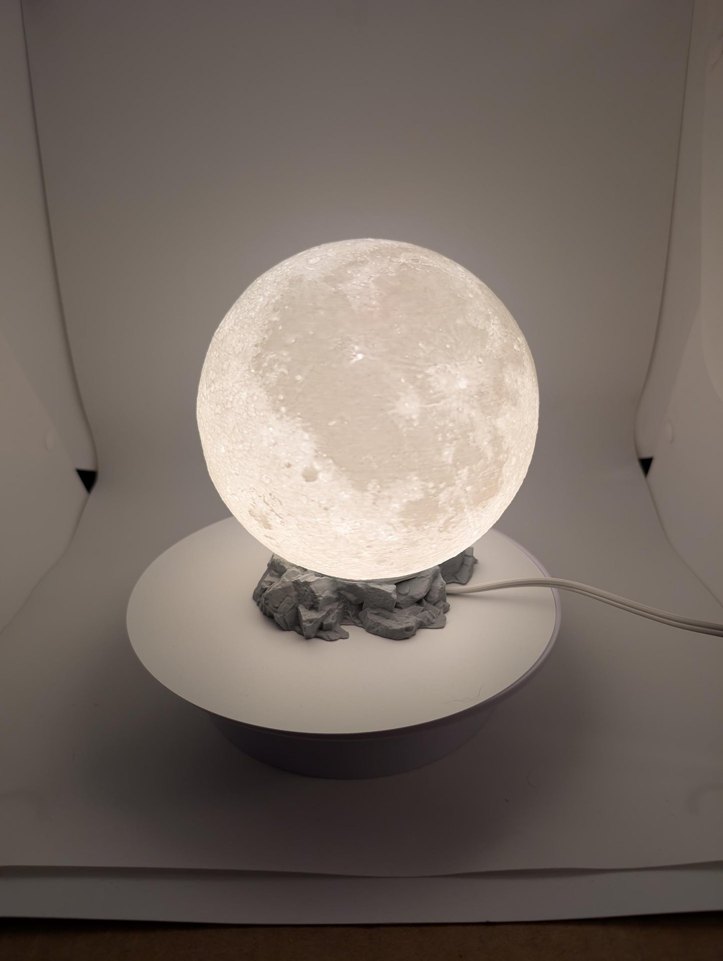 Desk lamp led Moon light created from NASA scans of moon surface