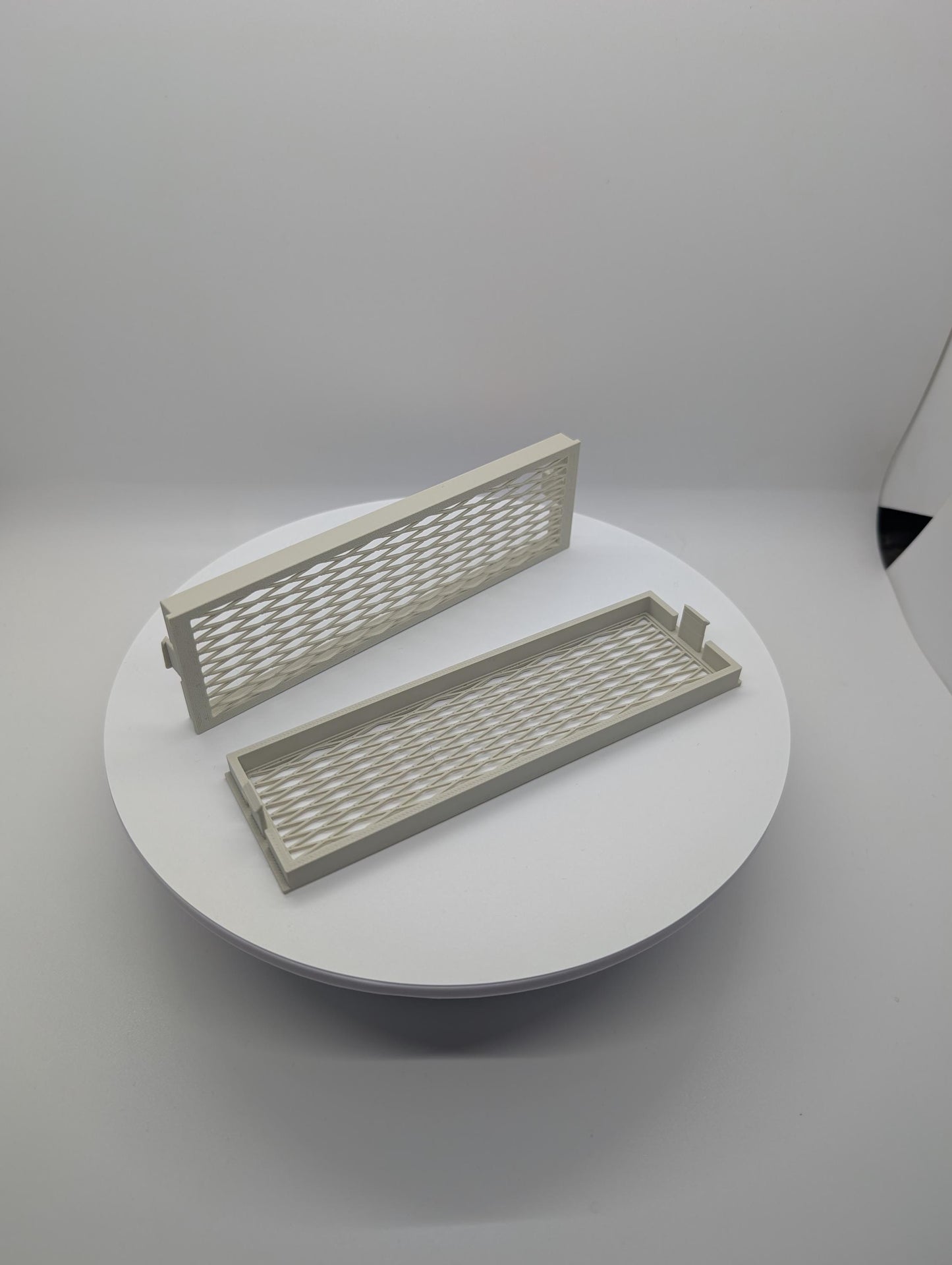 2x - 5.25 inch optical drive bay cover vented mesh . Beige replacement computer tower parts. Khaki