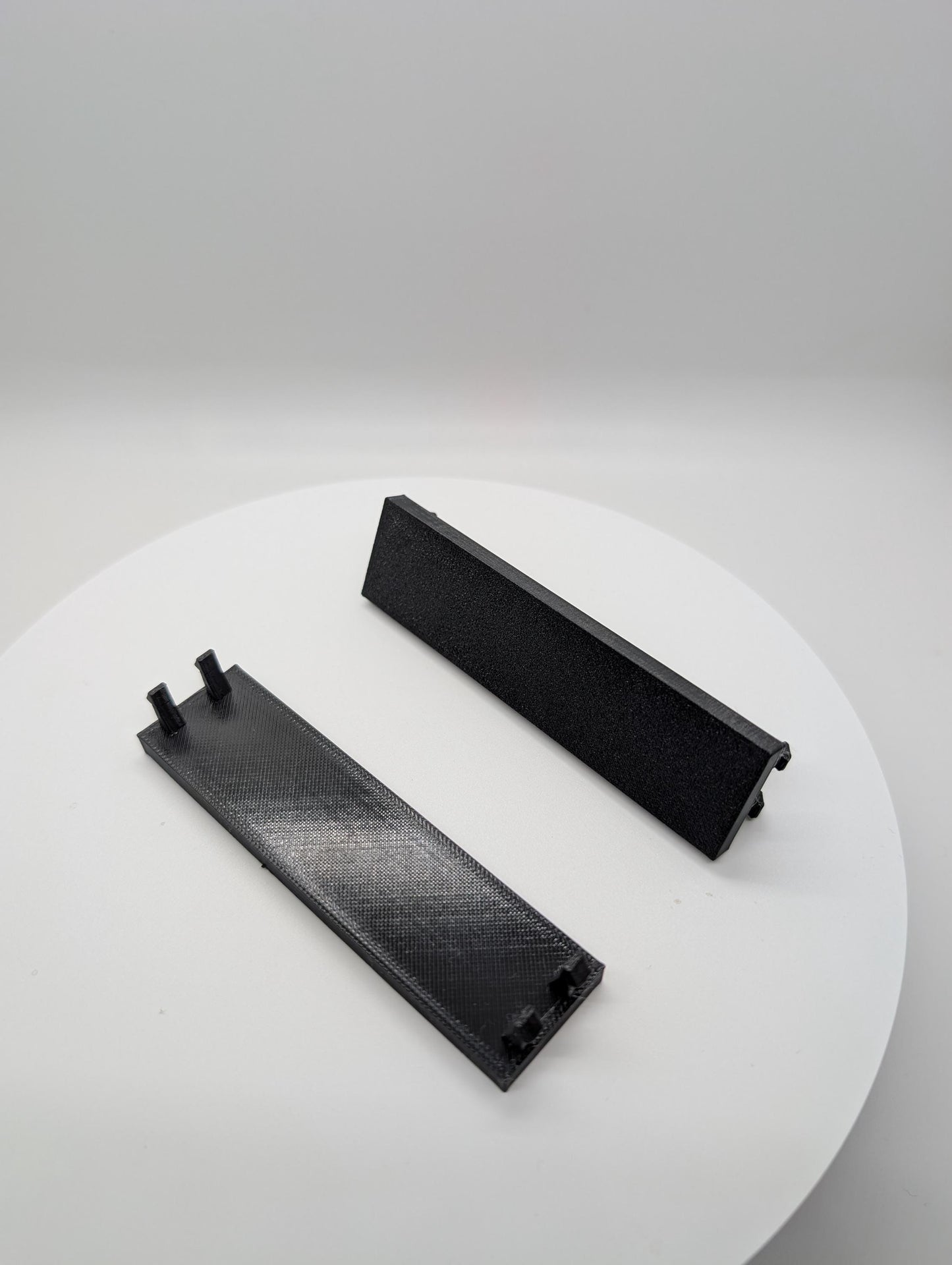 2x - 3.5 inch disk drive bay cover solid. black replacement computer tower parts.