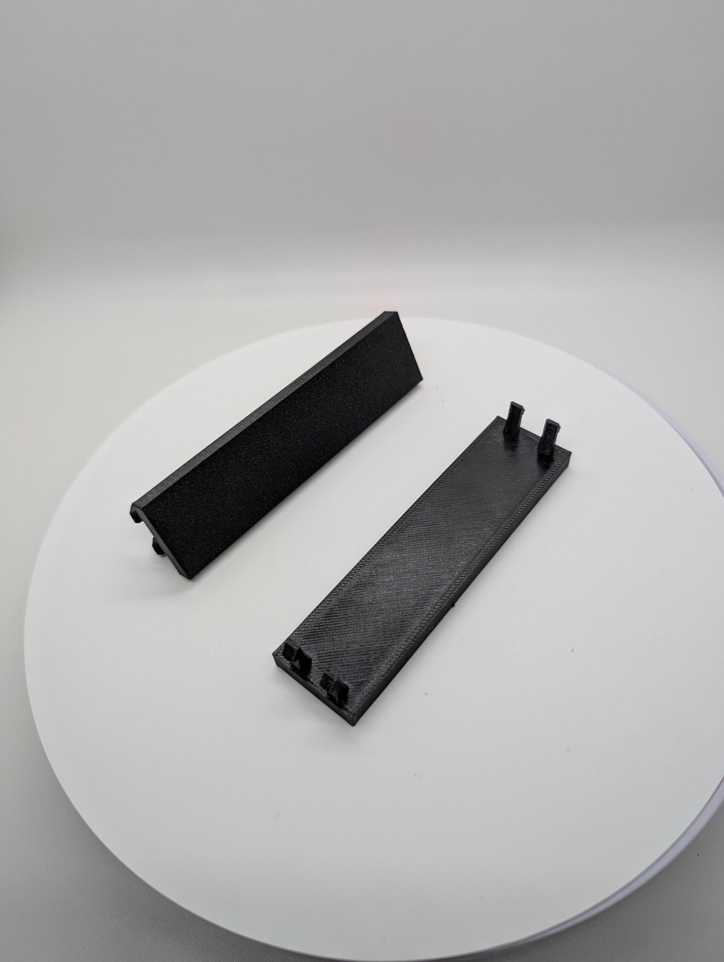 2x - 3.5 inch disk drive bay cover solid. black replacement computer tower parts.