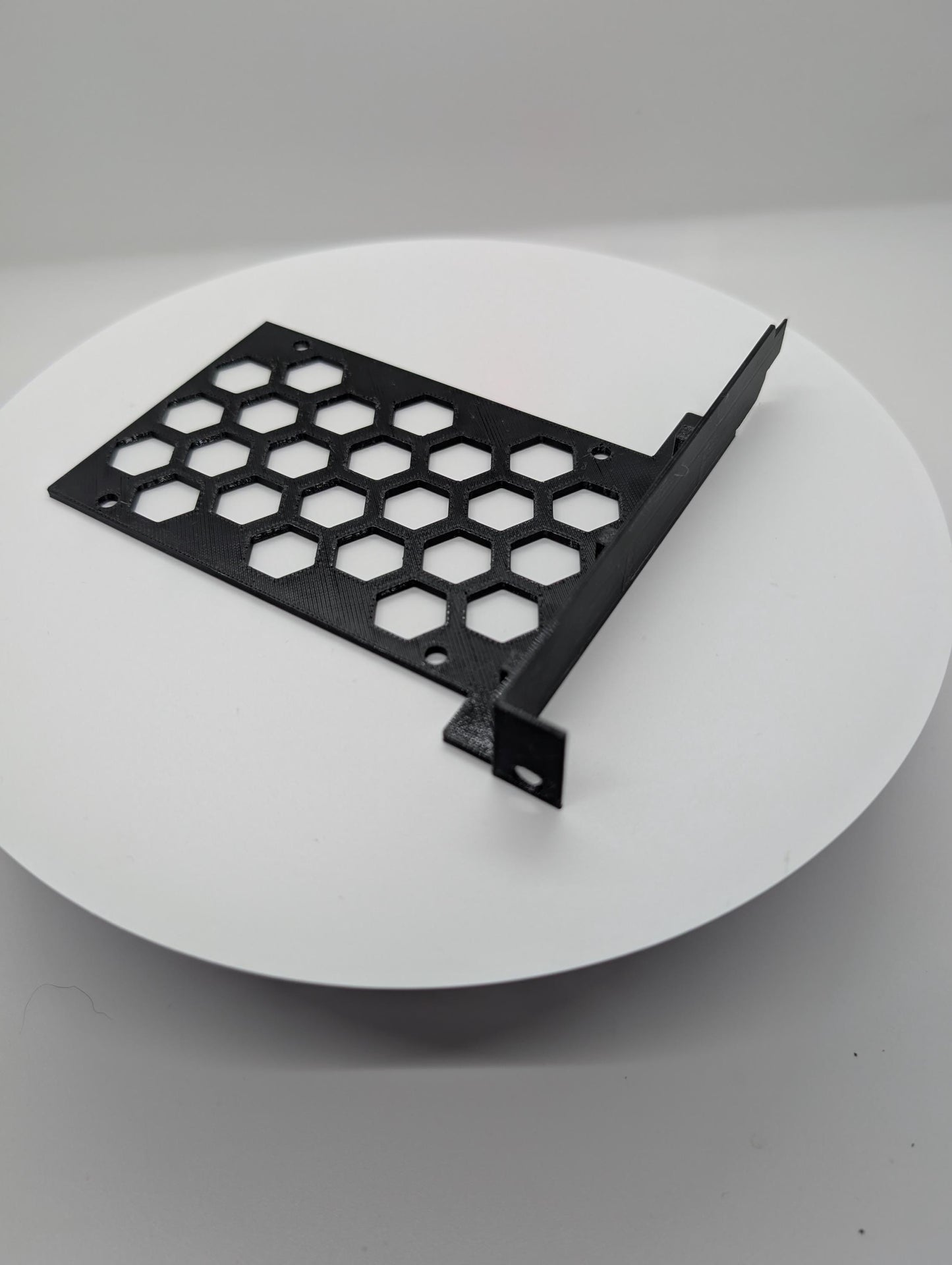 PCI slot SSD mount for custom pc hexagon pattern Black
