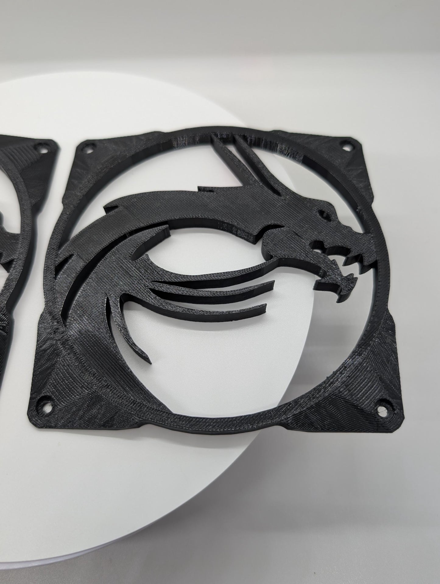 2x - 120mm fan covers Dragon -MSI- Custom PC Black
