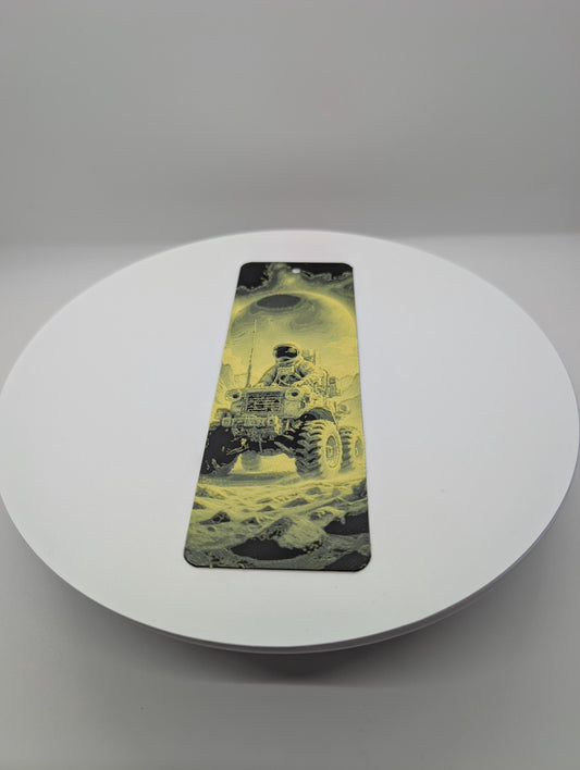 Astronaut bookmark for book  yellow and black