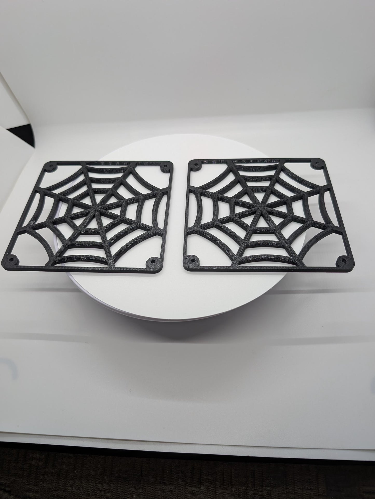 2x - 120mm fan covers Spider Web Black