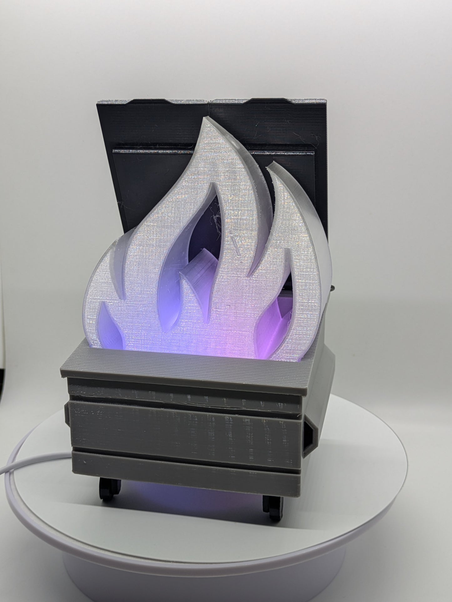 Dumpster Fire Lamp with remote