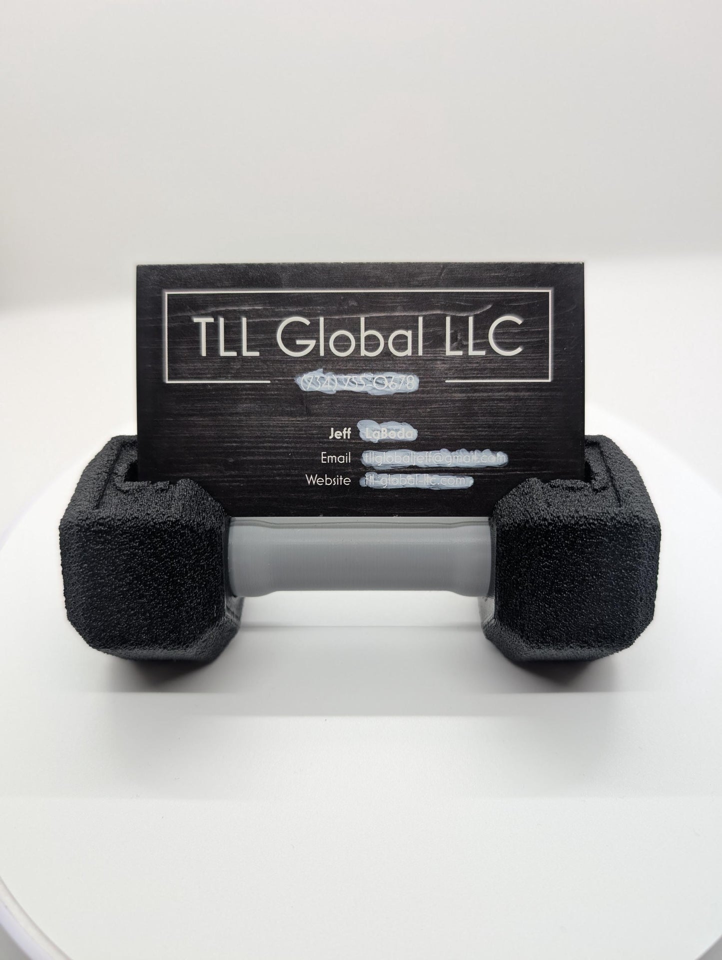 Gym Themed Desk Accessories – Dumbbell Business Card Holder, Perfect for Gym office