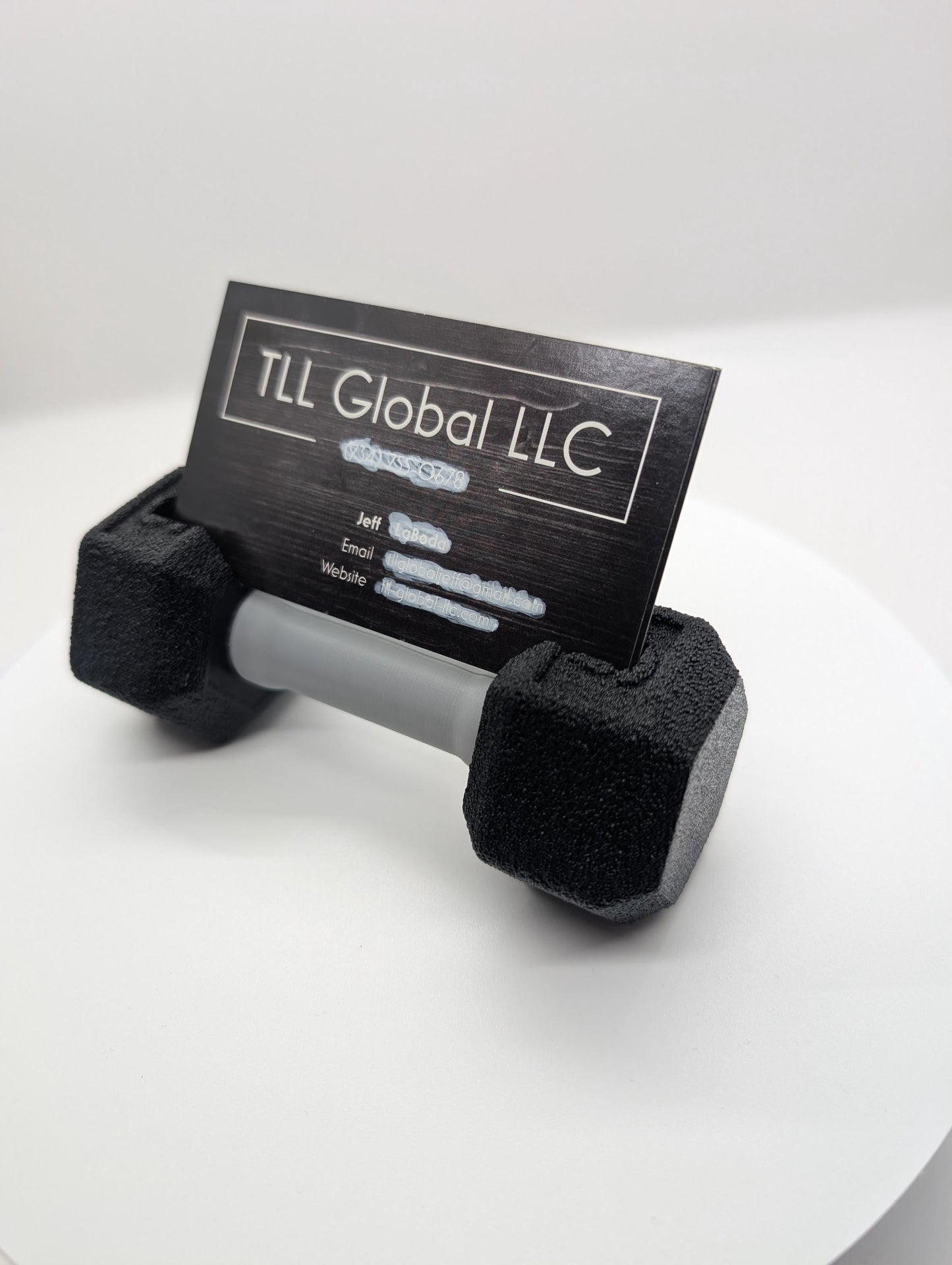 Gym Themed Desk Accessories – Dumbbell Business Card Holder, Perfect for Gym office