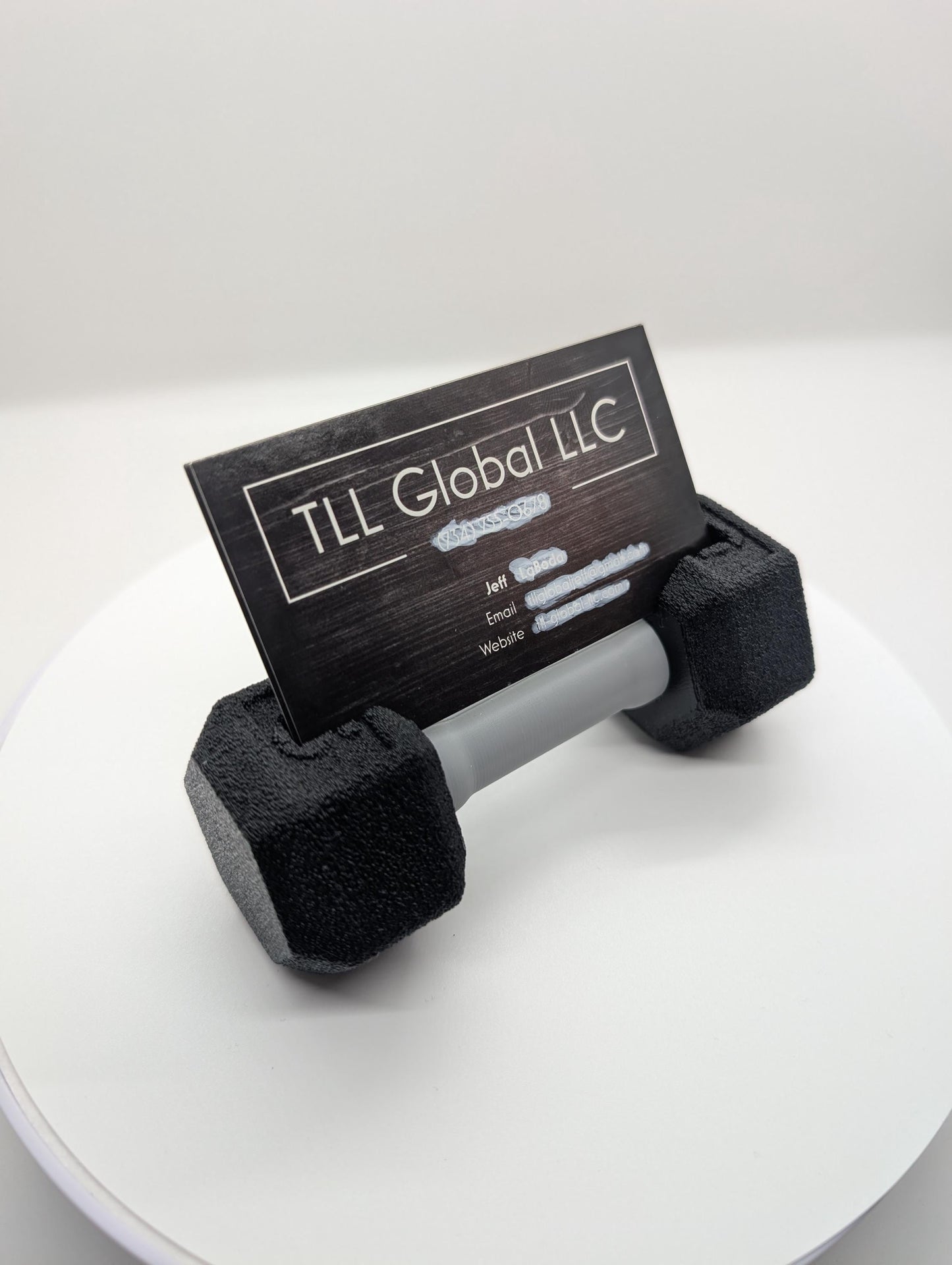 Gym Themed Desk Accessories – Dumbbell Business Card Holder, Perfect for Gym office
