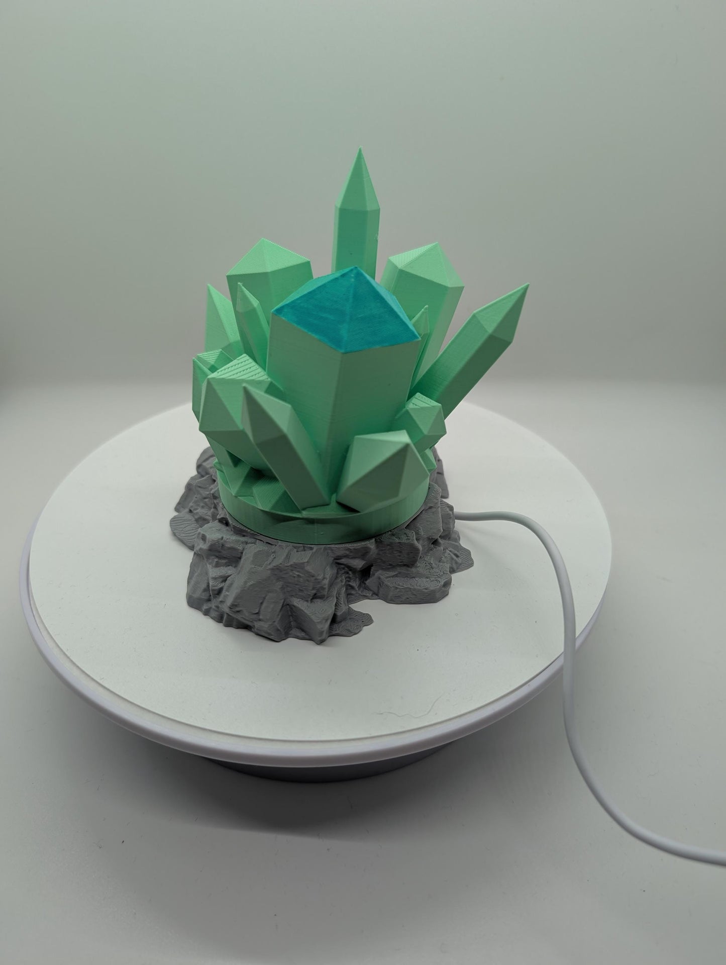 Crystal Cluster Lamp 3d printed led light.
