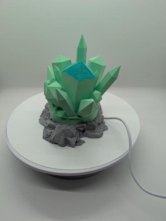 Crystal Cluster Lamp 3d printed led light.