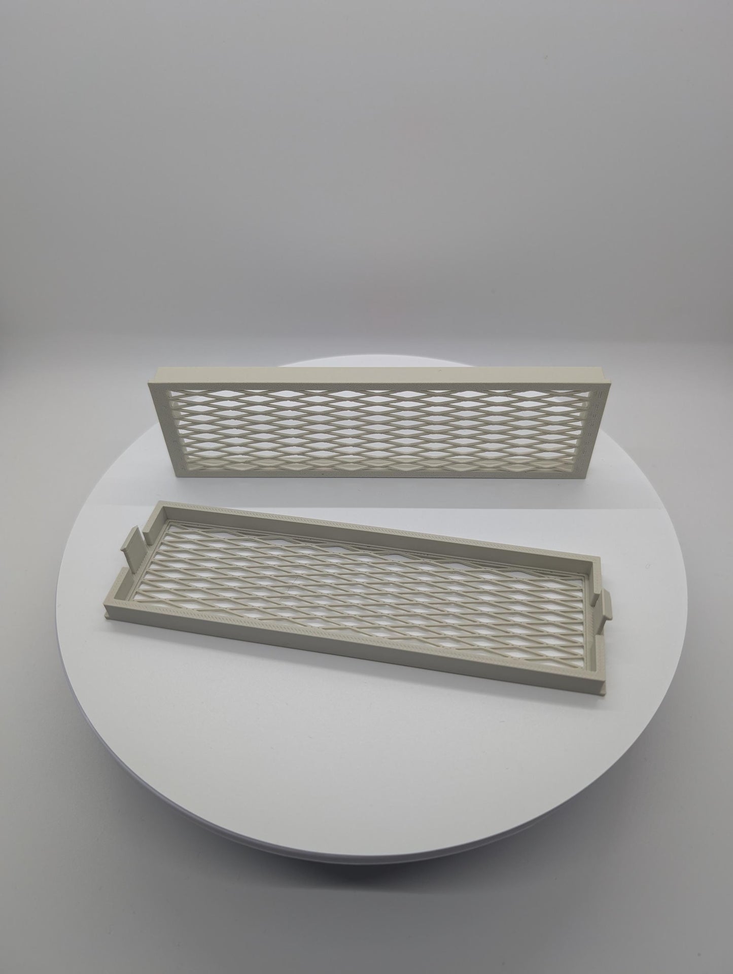 2x - 5.25 inch optical drive bay cover vented mesh . Beige replacement computer tower parts. Khaki
