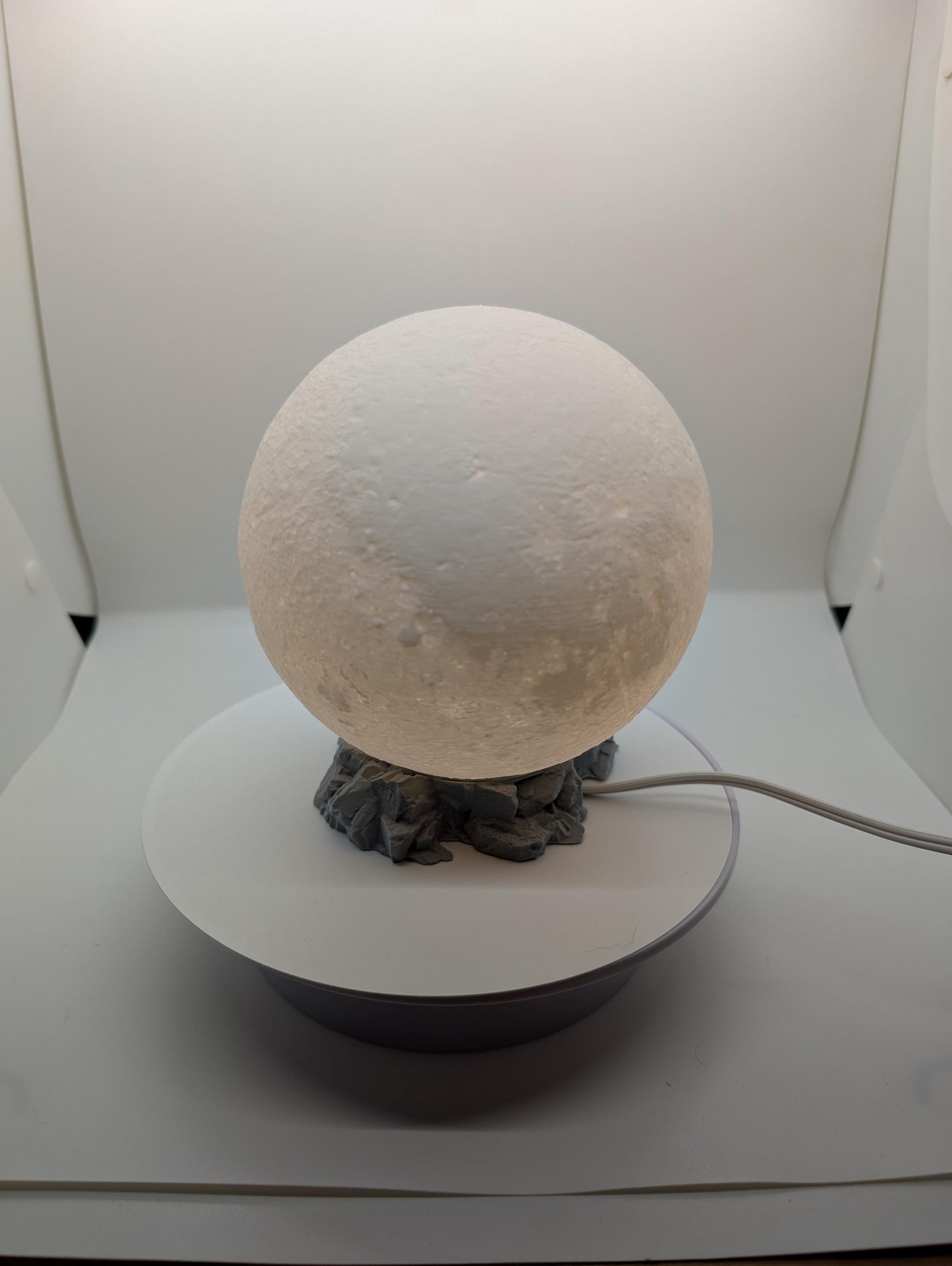 Desk lamp led Moon light created from NASA scans of moon surface