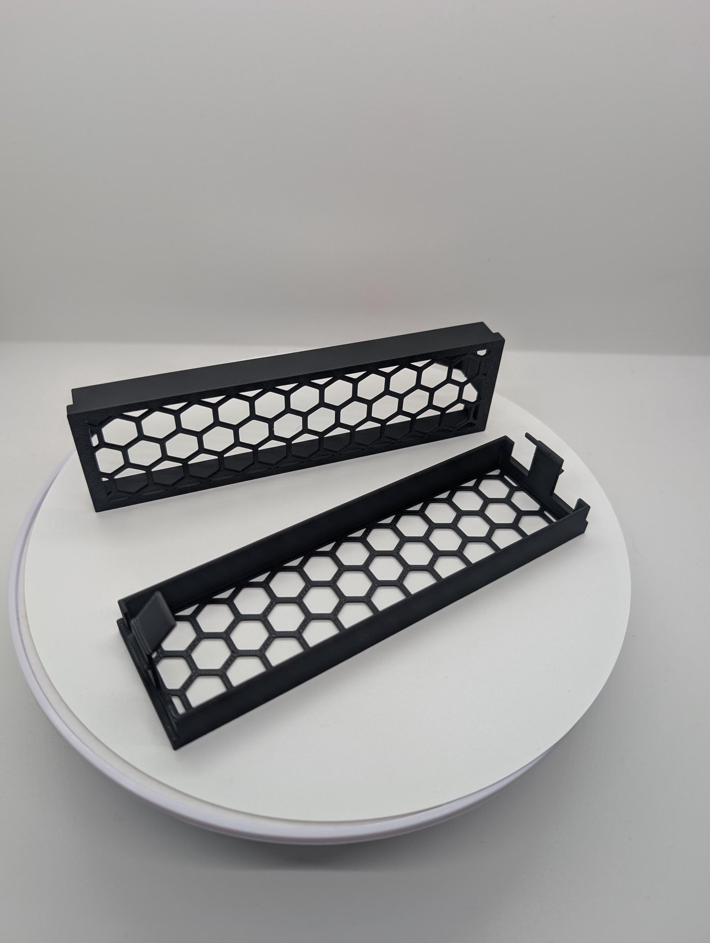 2x - 5.25 inch optical drive bay cover vented hexagon Large hex . black replacement computer tower parts.