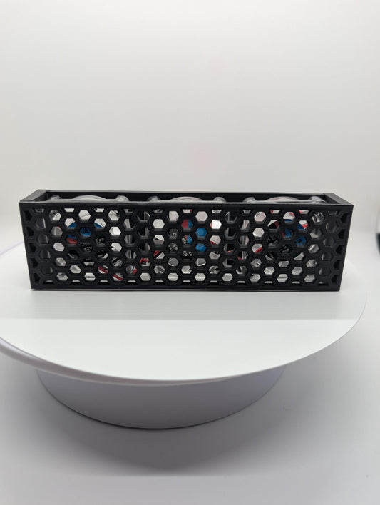 5.25 inch Fan Assembly fits optical drive bay with RGB lights vented hexagon small - hex . black replacement computer tower parts.