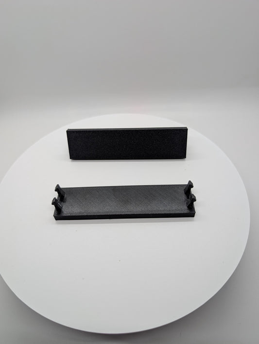 2x - 3.5 inch disk drive bay cover solid. black replacement computer tower parts.