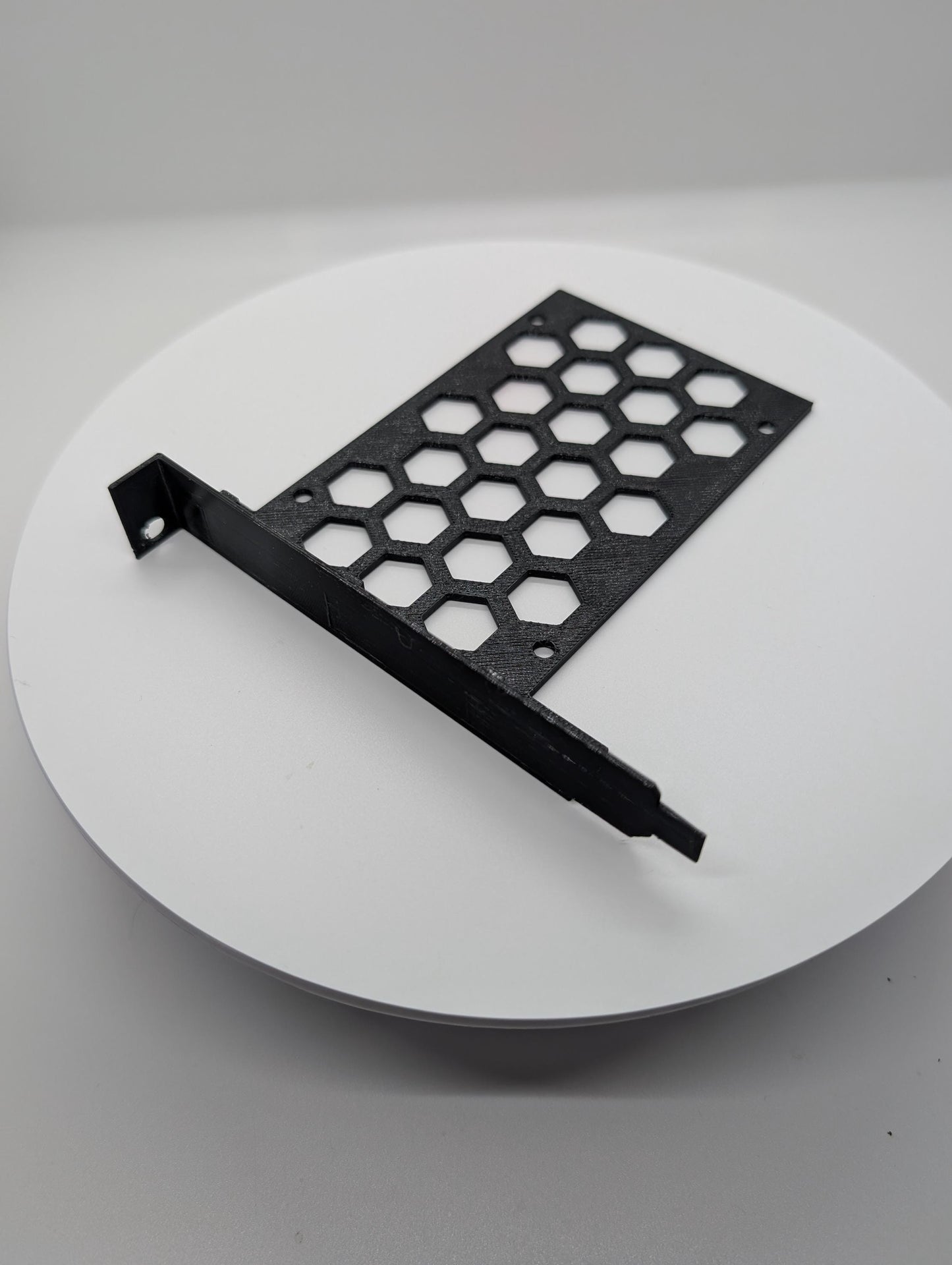 PCI slot SSD mount for custom pc hexagon pattern Black