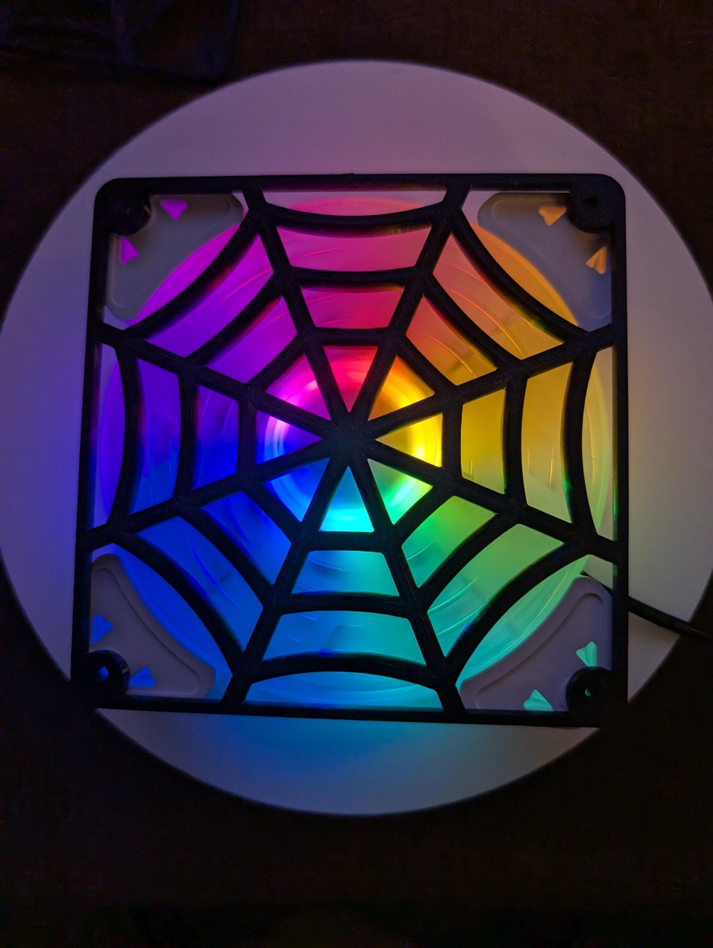 2x - 120mm fan covers Spider Web custom rig
