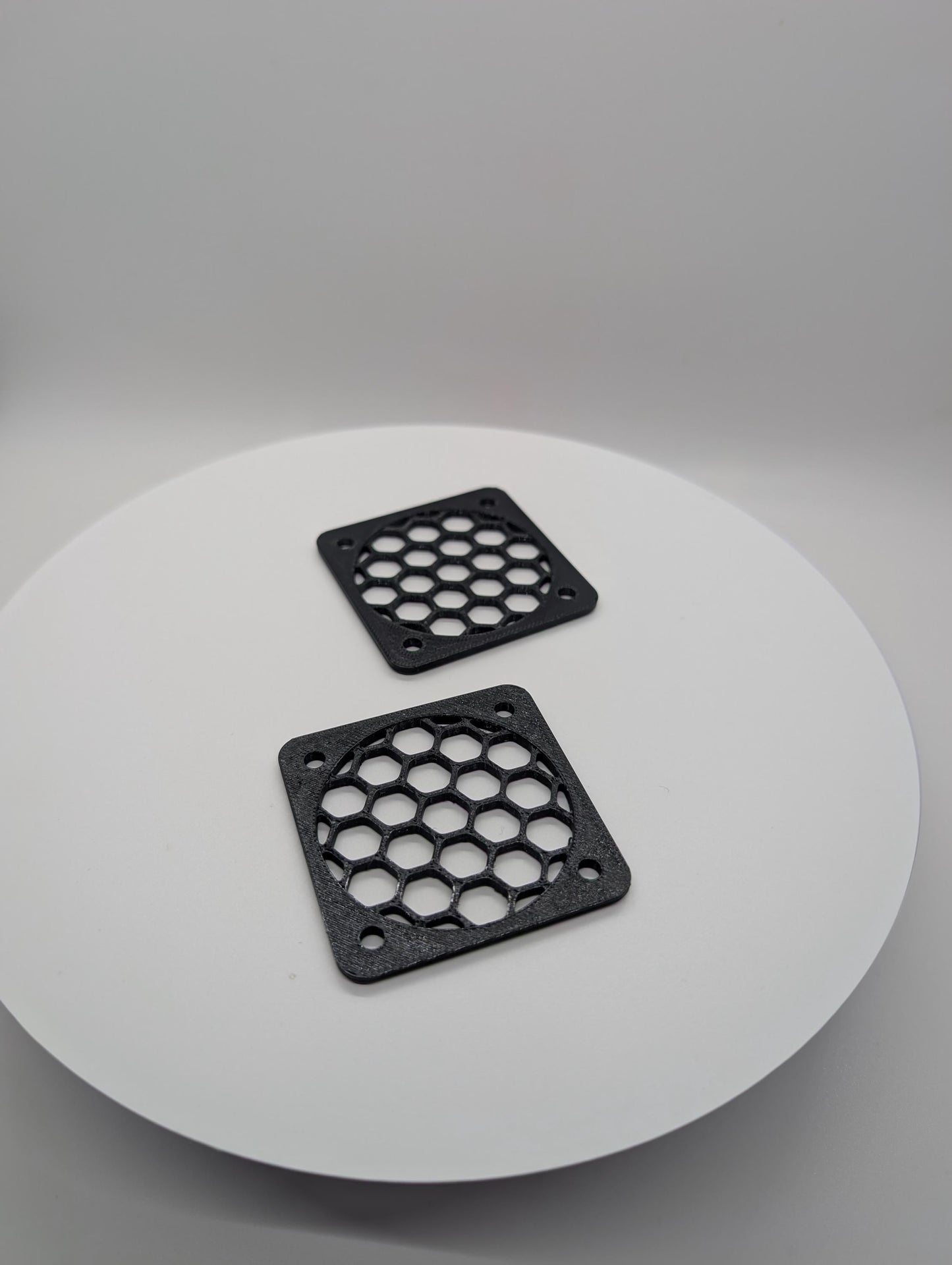 2x fan cover 50mm small hexagon hex honeycomb
