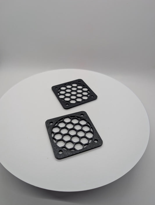 2x fan cover 50mm small hexagon hex honeycomb