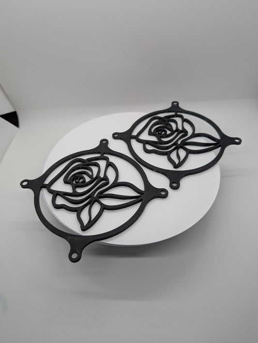 2x - 120mm fan covers Rose Black