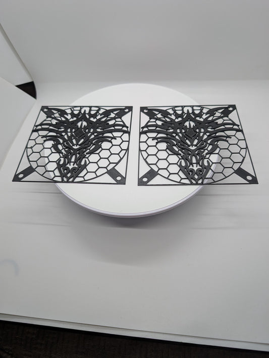 2x - 120mm fan covers Dragon Black