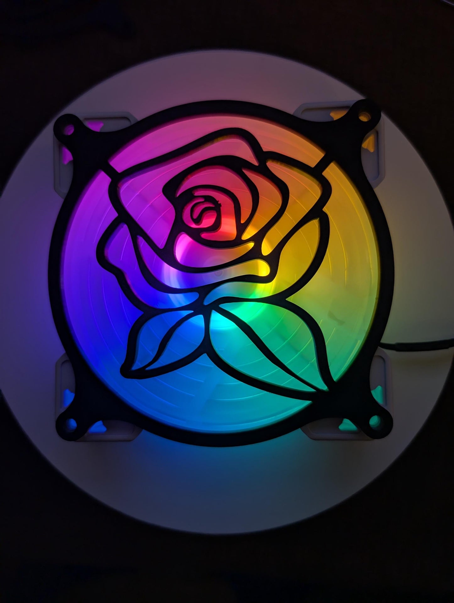2x - 120mm fan covers Rose Black