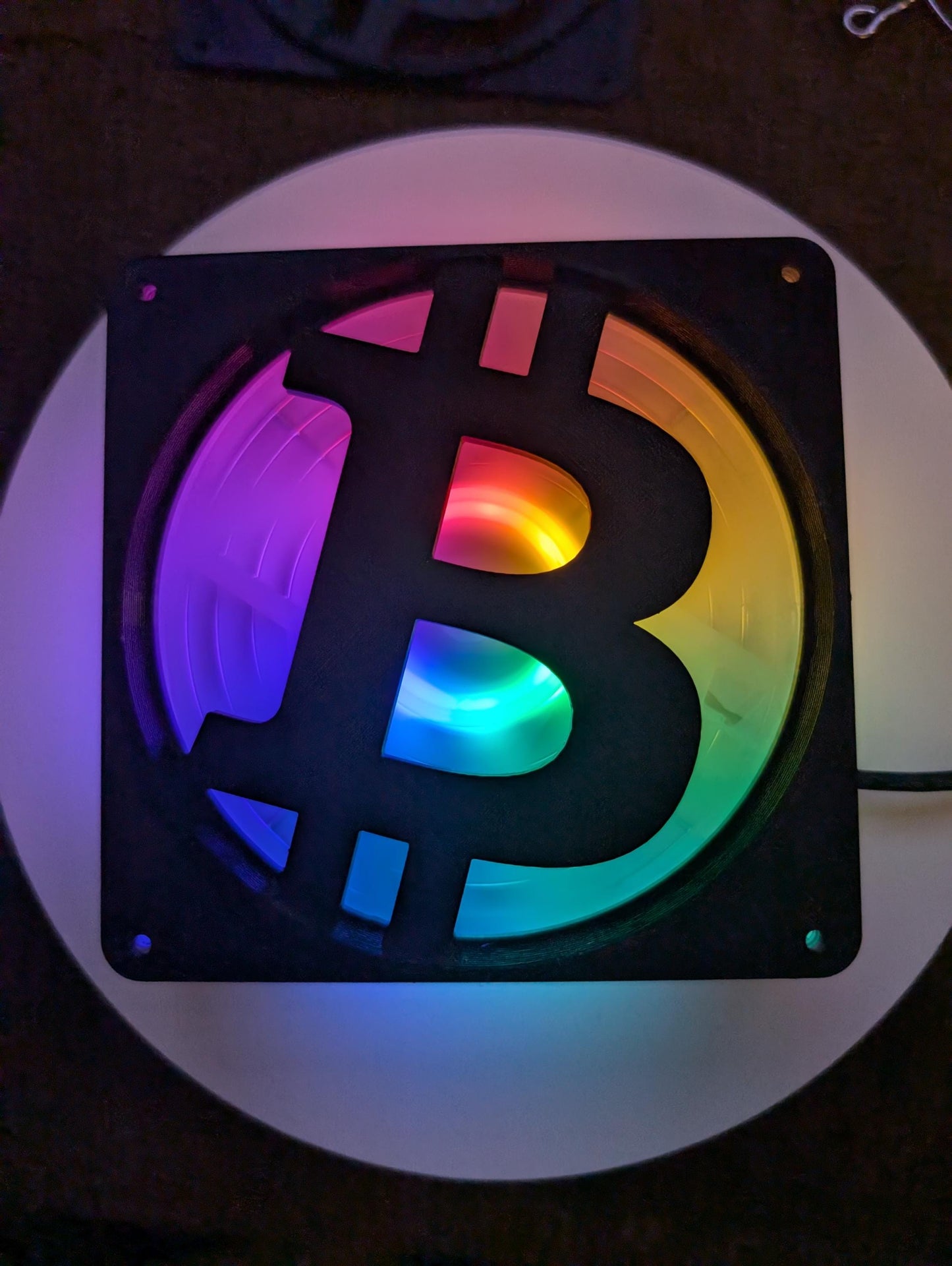 2x - 120mm fan covers Bitcoin crypto mining rig Black
