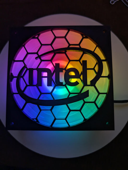 2x - 120mm fan covers hexagon -Intel-grill