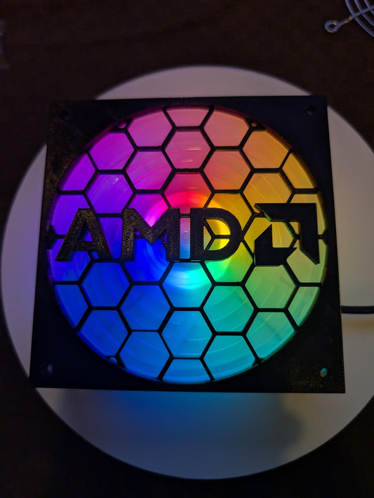 2x - 120mm fan covers hexagon -AMD-grill