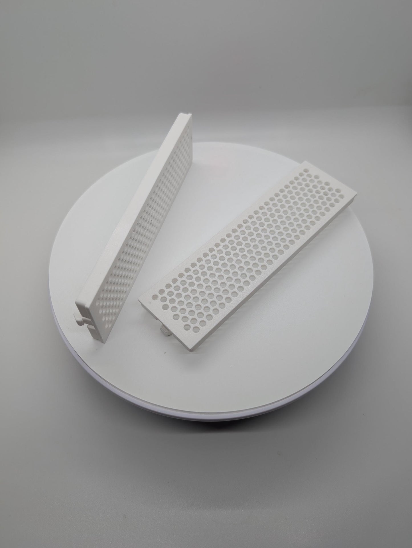 2x - 5.25 inch optical drive bay cover vented hexagon small hex . White replacement computer tower parts.